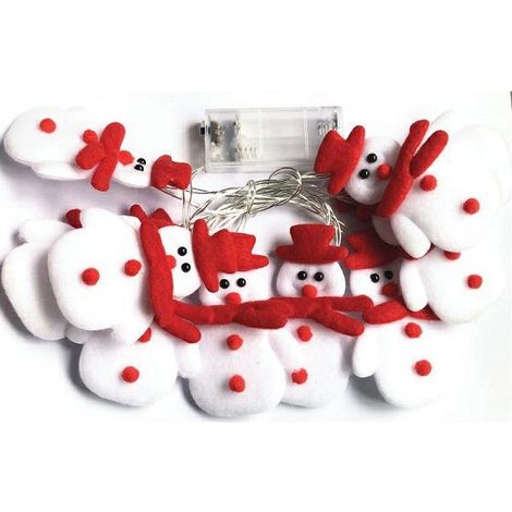 Luces para árbol de Navidad - muñecos de nieve 10 piezas / 165 cm (1/5)