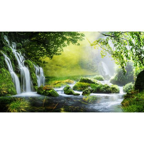 Papier peint panoramique - Cascades - 130 cm x 73 cm (1/2)