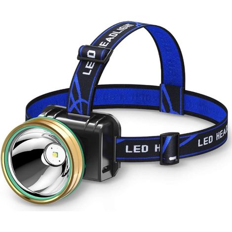 Faros LED, lámpara de luz blanca para caza, minería, pesca nocturna, recargable, phishing, largo alcance, montados en la cabeza.