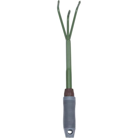 Râteau à main avec cultivateur pour jardinage, outil manuel compact pour désherbage et entretien de pelouse, kit de jardinage pratique. (1/5)