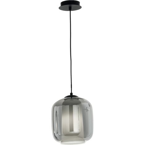 Lampada sospensione D22 cm - vetro soffiato Fume' BONNIE MOD2 (1/2)