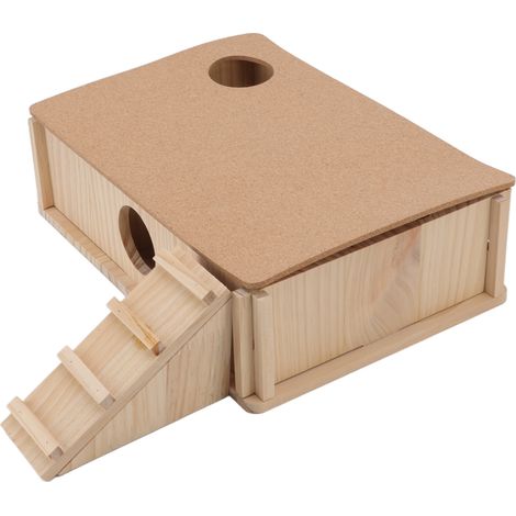 Maison plate-forme pour Hamster, plusieurs pièces, petite cachette en bois pour animaux de compagnie, avec échelle pour ours doré, cochon d'inde (1/5)