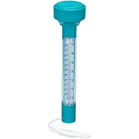 Thermomètre flottant pour piscine avec sangle de transport, mesure précise de la température de l'eau pour les piscines intérieures et extérieures, matériau facile à lire et résistant à la corrosion. (1/5)