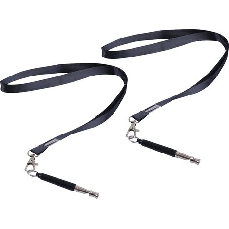 2 sifflets ultrasoniques pour chien, réglables, avec cordon, dressage au rappel et contrôle des aboiements (1/5)