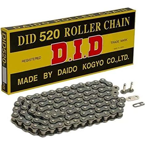 Cadena de transmisión DID de 520 eslabones, 116 sin junta tórica, para motocicleta de 125-250 CV.