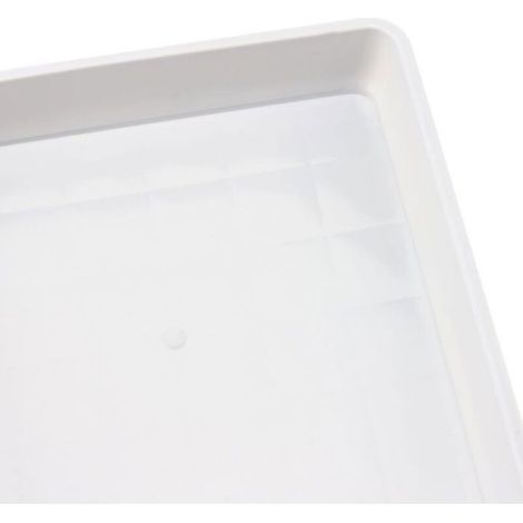 Bac à plantes carré - Unbrand - Plastique blanc - 35x35 cm - Bac à égouttement - Adapté intérieur et extérieur (1/5)