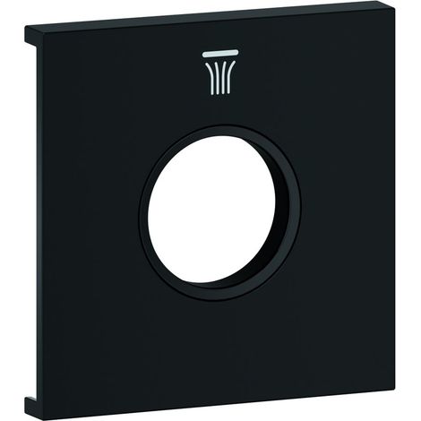 Grohe Grohtherm Aqua Tiles Metallplatte, Symbol Kopfbrause 6 für Grohtherm Aqua Tiles UP-Thermostate, Phantom Black, 107174KF00 (1/3)