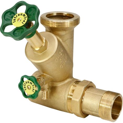 Schlösser Abzweig-T-Ventil KFR, Freistromventil mit nichtsteigender Spindel, DN 50, Eingang 2", oberer Ausgang 2 3/4"