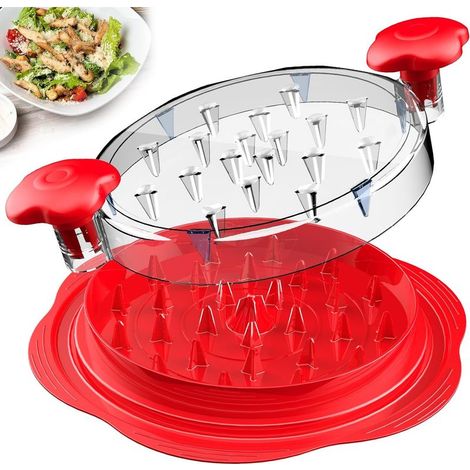 Smerigliatrice pollo - tritacarne - Shredder-di-pollo - tritacarne manuale - Utensili da cucina - Plastica - Rosso (1/5)