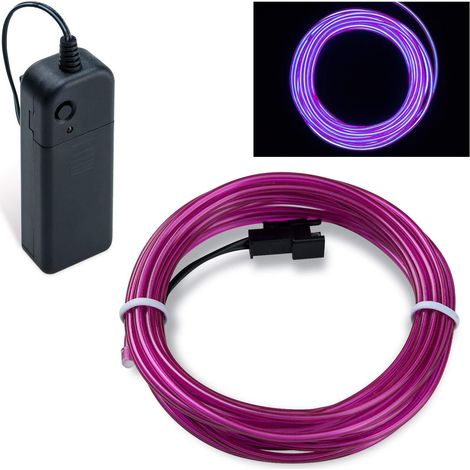 LED String Lights, 5 m Neon Flexible Luminous Battery Operated Decoration for Party/Christmas/Birthday/Evening/Wedding, 3 Lighting Modes with Remote Control, Waterproof for Indoor/Outdoor (1/5)