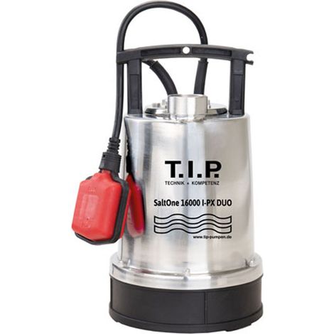 Pompe submersible eau sale TIP - acier inoxydable, 16 000 l/h, aspiration plate, eau salée, mousse de lavage, SaltOne 16000 I-PX DUO 30276