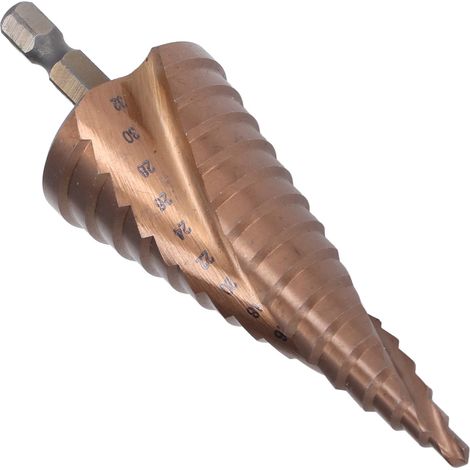 Foret étagé 2" à rainure hélicoïdale, alésoir de trou de pagode, acier rapide au cobalt, foret à lamage 4-32 mm M35 (1/5)