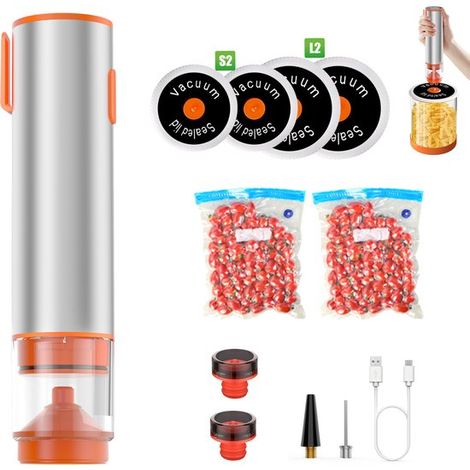 Selladora al vacío de alimentos，selladora al vacío portátil inalámbrica，mini selladora de bolsas portátil (1/5)