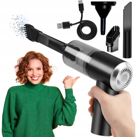 MINI ASPIRAPOLVERE PORTATILE SENZA FILI 2 IN 1 + SOFFIATORE IN REGALO