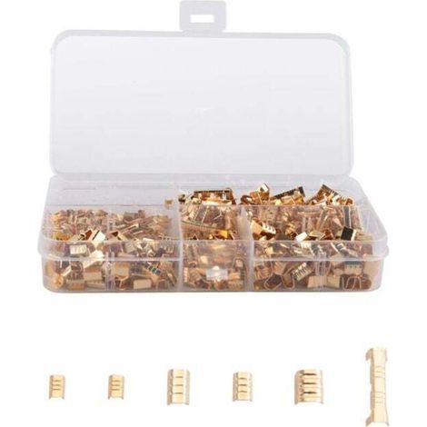 500-teiliges Crimp-Set für U-förmige Kupferringverbinder, nicht isoliertes Kabel (1/4)