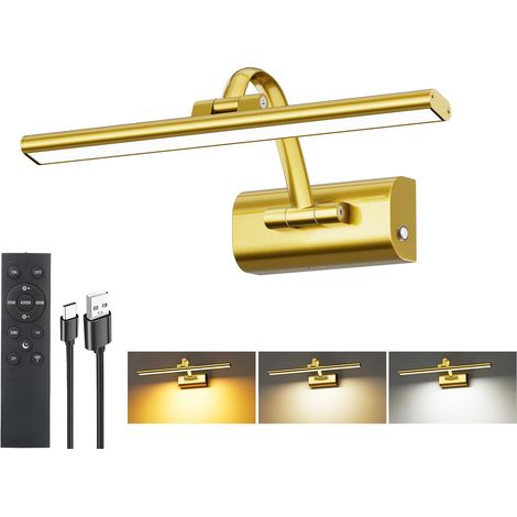Éclairage d'image sans fil - Applique murale LED sans fil - Pour intérieur - Avec télécommande et minuterie - 3 températures de couleur à intensité variable - Pour art, photos, miroir et cible à (1/5)