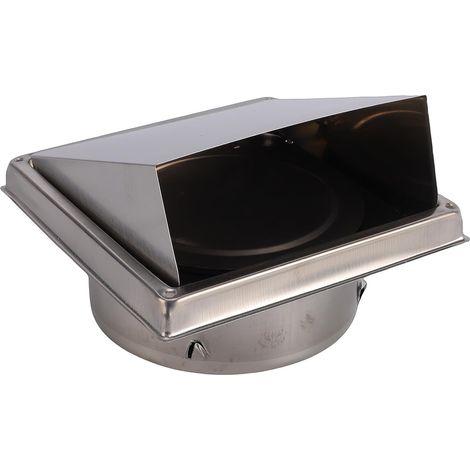 Griglia di ventilazione per asciugatrice in acciaio inox con sportello, per montaggio a parete o a soffitto, protegge da uccelli, pioggia e aria fredda (100 ugelli conici allungati 200 (con) (1/5)