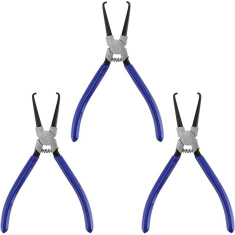 Outil pour conduite de carburant (3 pièces, 17,3 x 3 cm), pince à sertir pour conduite de carburant en acier au carbone, pince bleue pour l'extraction de conduite de carburant, pince pour l'extraction