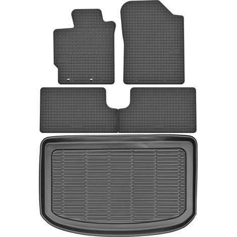 Set di tappetini in gomma per auto e tappetino per bagagliaio per Toyota Yaris III Hatchback dal 2012 al 2019.