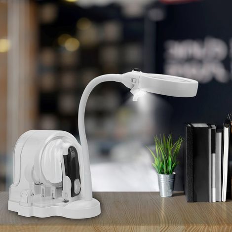 Loupe de bureau multifonctionnelle 2 en 1 avec éclairage LED, idéale pour les réparations (UE 110-240 V). (1/5)
