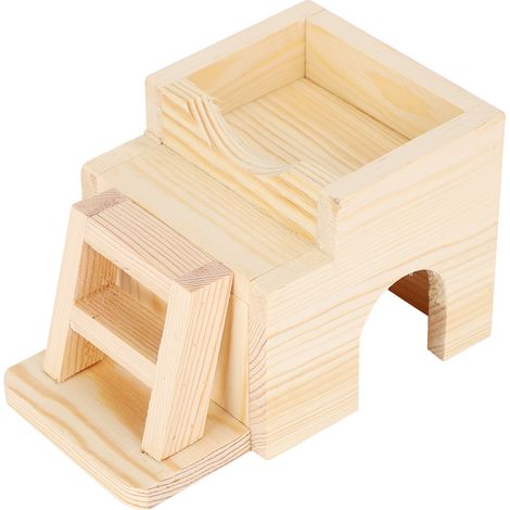 Nid de couchage en bois résistant aux morsures pour hamster, jouet pour petits animaux (1/5)