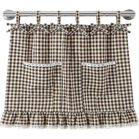Jupe de porte de four, rideau de four de cuisine pour décoration de cuisine de style campagnard, jupe de protection pour cuisinière