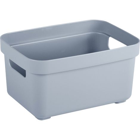 Sunware Aufbewahrungsbox Sigma Home mit Griffen 18 x 13 cm 2,5 L blaugrau (1/3)