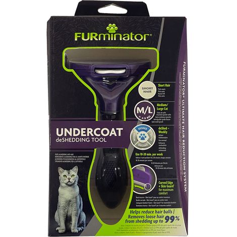 FURminator für kurzhaarige große Katzen, deShedding Pflege Werkzeug (1/4)