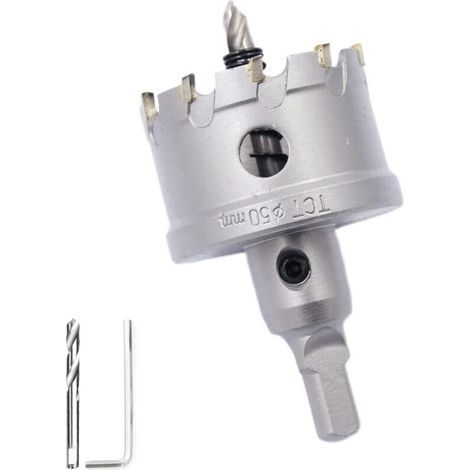 Bimetal Carbide Hole Saw 1-15/16"(50mm) Heavy Duty Industrial Grade Stainless Steel Hole Cutter (1/4)