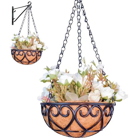 Jardinière suspendue en résine Panier mural pour la maison et le jardin (1/5)