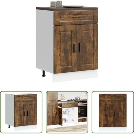 vidaXL Räuchereiche -  Küchenunterschrank Porto Räuchereiche Holzwerkstoff (1/5)