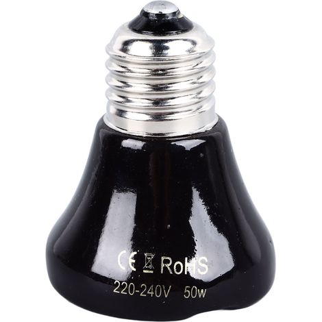 Lampe chauffante pour reptiles, émetteur en céramique, sans ampoules électroluminescentes, pour poulets, chats, perroquets, 50w (1/5)