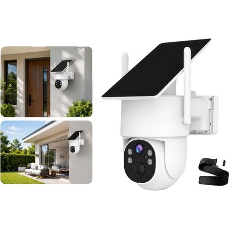 Cámara de seguridad de 4 MP, conectividad IP inalámbrica, lente fija de 2 mm, alimentada por energía solar, resistente al agua (IP66). (1/5)
