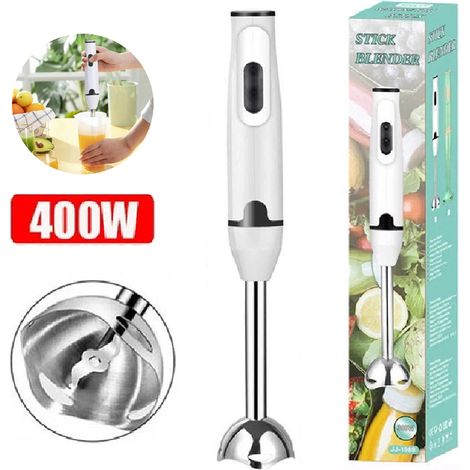 Mixeur Plongeant, Mixeur Plongeur En Acier Inoxydable, 400 W Mixeur Plongeur Multifonction, Blender Soupe Presse Puree Electrique Facile Pour Aliments Pour Bébés, Soupe, Purée Et Sauce (1/5)