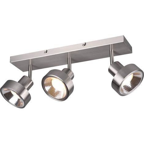 Spot plafonnier rampe LEON argent 3xGU10 orient. Trio (1/5)