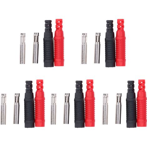 Satz mit 5 isolierten PA-Sicherheitssteckdosen, Messing-Bananenstecker, Laternenform, 30 V AC – 60 V DC (1/5)