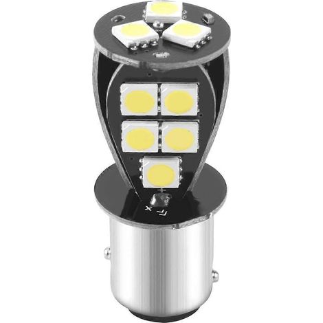 Ampoule LED blanche 1157 P21W BAY15D 5050 18 SMD pour feu stop arrière (1/4)