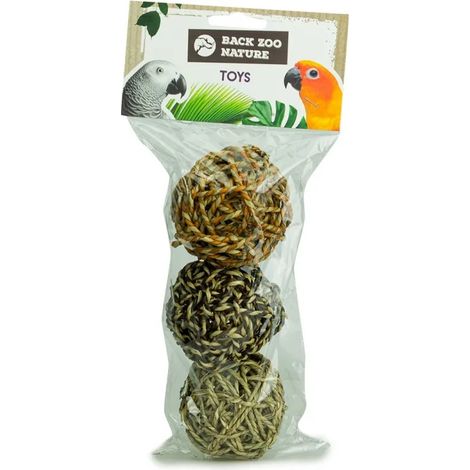 Palline di alghe naturali piccole - set da 3 taglia M per tutti i pappagalli (1/4)