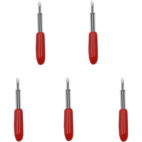 Traceur de découpe - lames de découpe - 5 pièces - 45 degrés - Convient pour Roland - vinyle - cutter - lames - cutter - Rouge - 23,51,95 cm (1/4)