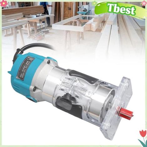 HURRISE Compact Router Électrique 6.5 Ampères pour Bois - Accessoires Abondants - Guide Linéaire Prise UE (1/5)