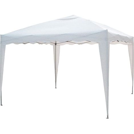Gazebo Pieghevole Giardino 3x3MT Automatico Fisarmonica Fiera Stand Mare Mercato Bianco (1/3)