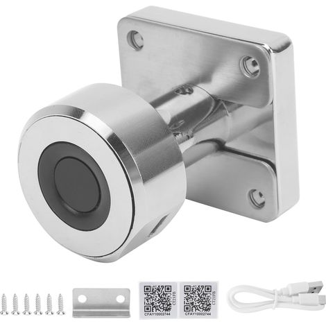 Serrure Intelligent - Déverrouillage Empreinte Digitale et Bluetooth - Pour Tiroir et Armoire - Alliage de Zinc et Acier Inoxydable - 100 Empreintes - Batterie Intégrée 150 mAh (1/5)