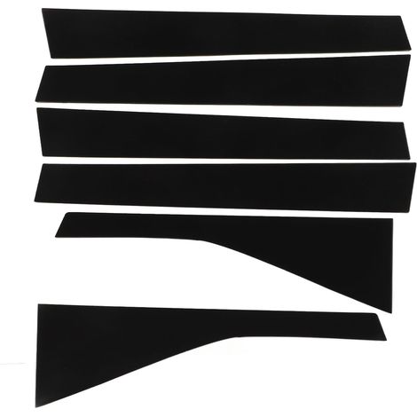 Garniture de poteau de pilier de porte et fenêtre, couvercle de moulage noir brillant de remplacement pour JAZZ 2004 – 2007 6 pièces (1/5)