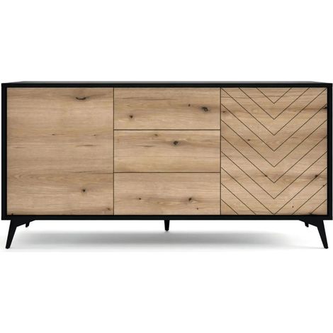 ALICE - Buffet en bois 104cm - Marron