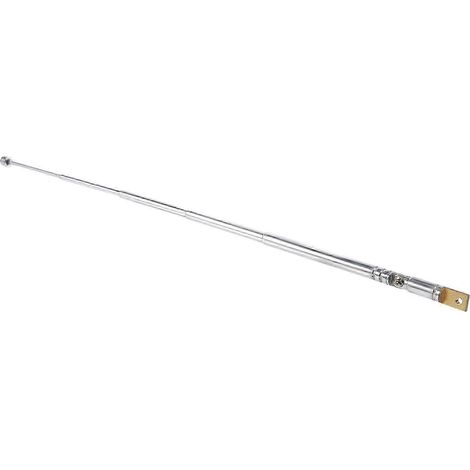 Antenne télescopique de remplacement en 5 sections de 25,4 cm (10 pouces), compatible avec les radios et téléviseurs simples. WHBYV (1/4)
