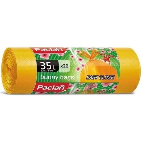 Paclan Bunny Bags 35l Müllsäcke 20 Stück 134495 gelb