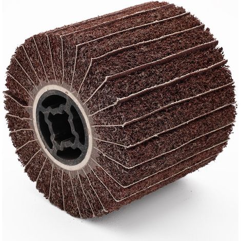 Brosse en Nylon Rouleau de Ponçage Brosse Rouleau de Satin Meuleuse pour le lustrage de métaux bruts pour Machine à Satiner Rouleau Abrasif 120 x 100 mm Grana 120 (1/5)
