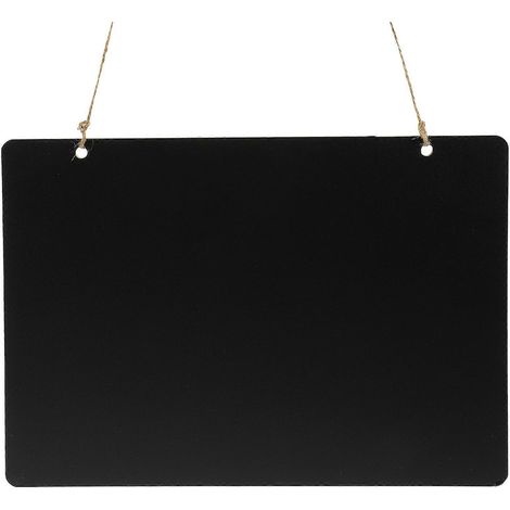 Tableau noir mural double face, tableau mémo, tableau d'affichage de porte, tableau noir suspendu-30X21.3X0.3CM-Black 3