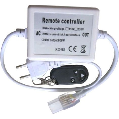 Dimmer infrarrojo de 8mm con control remoto para 220V 5050 y 2835 cintas de LED monocolores
