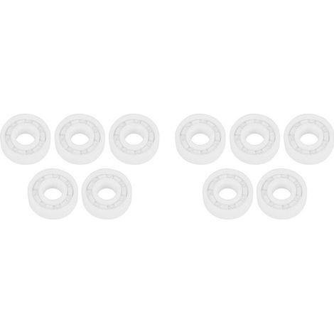 Adecuado para 10 rodamientos de bolas totalmente cerámicos de ZrO2 6000-2RS, dimensiones 10 x 26 x 8 mm, rodamientos de zirconia.